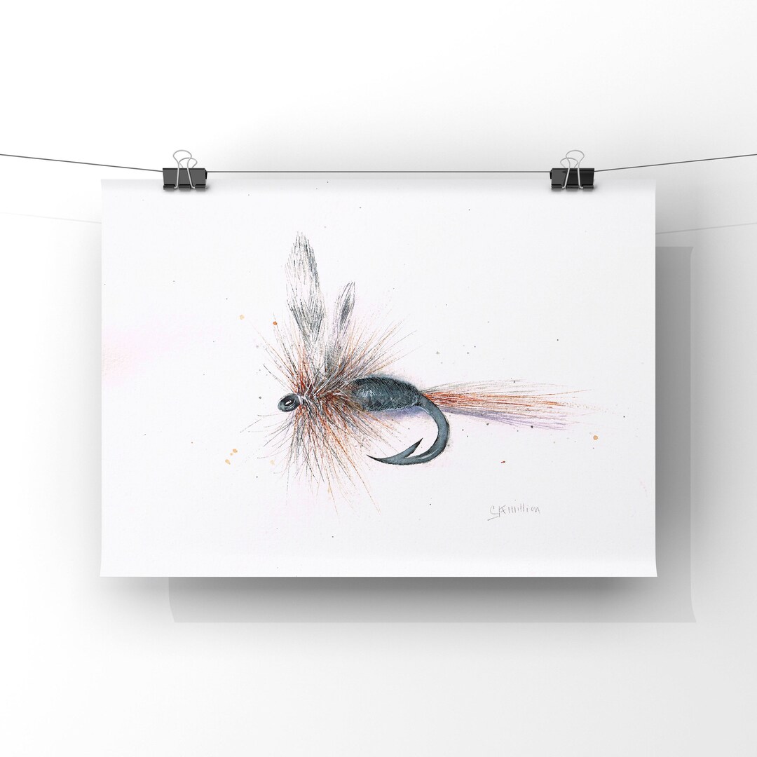 Fly Fishing Prints or Handmade Greeting Cards From Original Watercolor ...