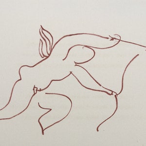1948 HENRI MATISSE Original Limited EDITION Lithograph Florilege des Amours by Pierre Ronsard Cupid Mid Century Modern Printed in France