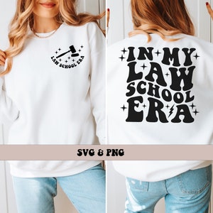 In My Law School  Era SVG and PNG, Groovy Retro Law School Student Lawyer Front and Back PNG and svg