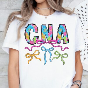 CNA Summer Preppy Png CNA Coquette Bows Png Trendy Beach Vacation T-shirt Png Sublimation Design Coquette CNA Summer Beachy Png image 7