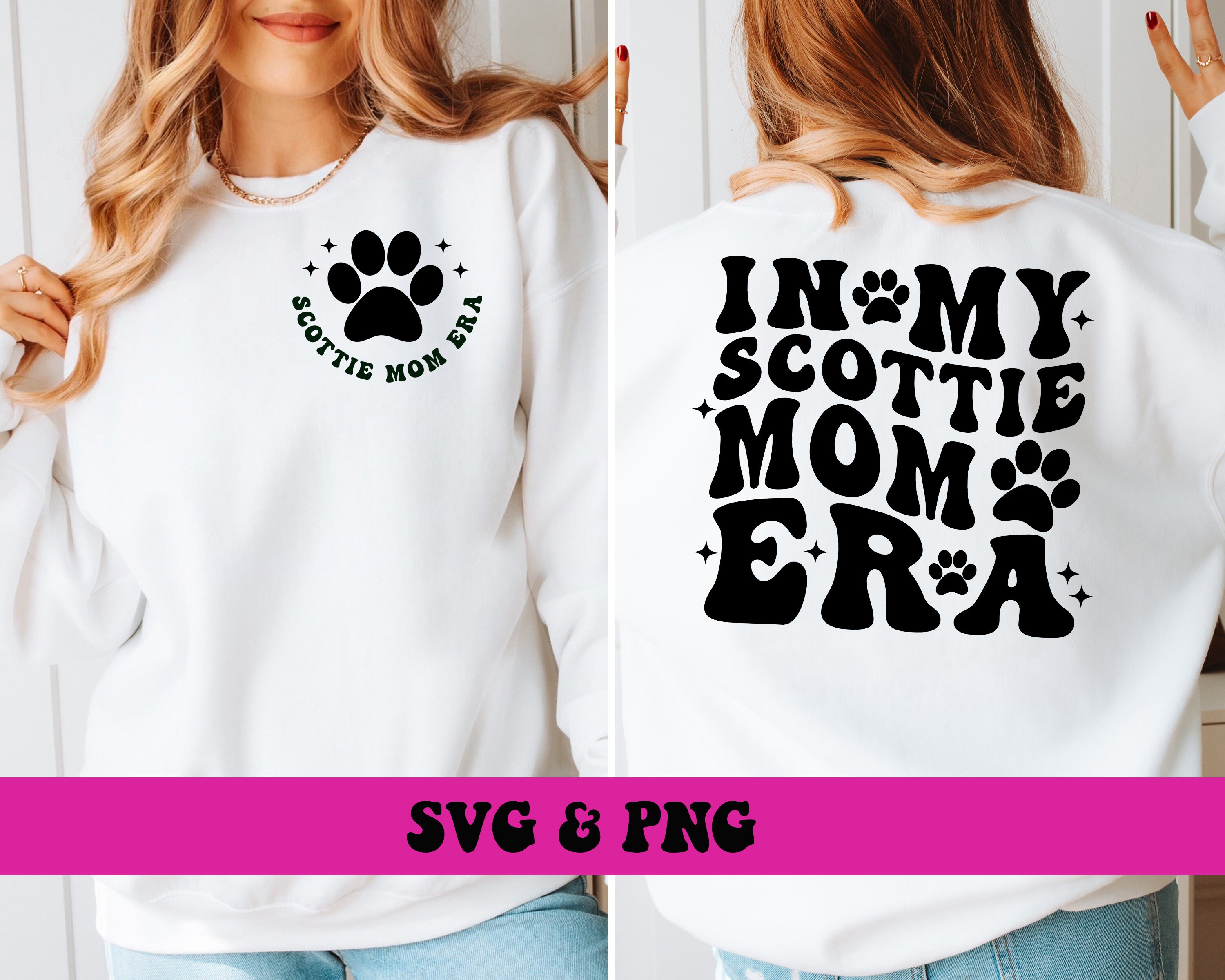 Scottie Mom Era SVG PNG, Retro Dog Mom Sublimation Design (digital ...
