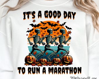Halloween Marathon Runner Png Spooky Skeletons Running PNG, Autumn Fall Run T-shirt Sublimation Design, Digital Download