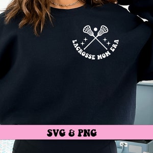 In My Lacrosse Mom Era SVG and PNG, Groovy Retro Sports Lacrosse Mom Front and Back PNG and svg image 6