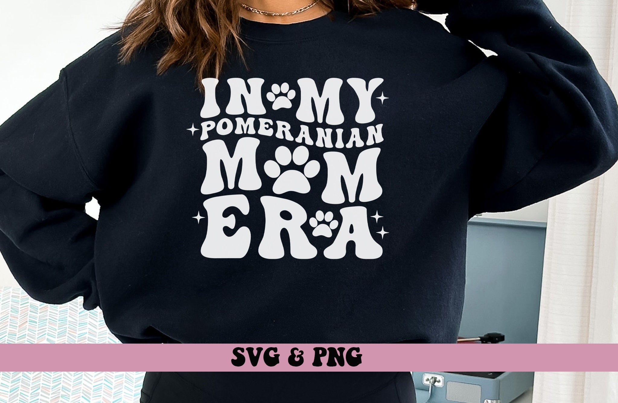 In My Pomeranian Mom Era SVG and PNG, Groovy Retro Funny Trendy Front ...
