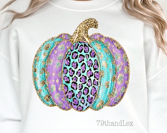 Leopard Boho Pumpkin PNG, Fall Autumn Halloween T-Shirt Sublimation Design Png, Digital Download