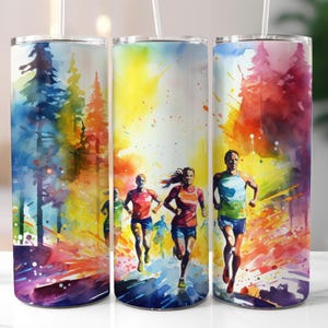 Running Cross Country 20 oz Skinny Tumbler Wrap Sublimation Design Tumbler Wrap PNG Runner Marathon Run Tumbler Wrap PNG Digital Download