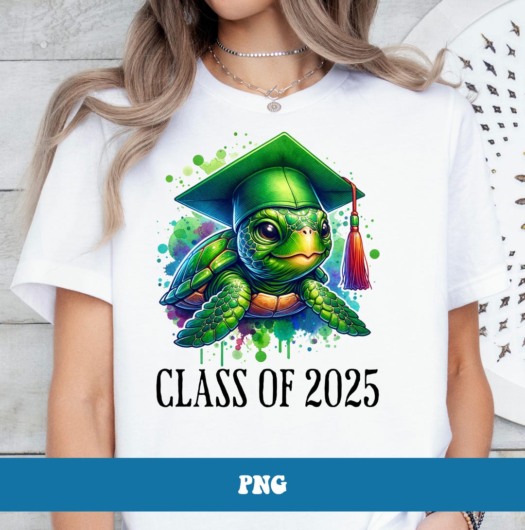Grad Turtle Class of 2025 Turtle PNG, Graduation PNG, Graduating Png Cute Animal ...