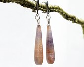 Clips Earrings Beige Agate Silver sterling 925 Clips Earrings Handmade Creative Jewelry French Creation Hand made Nickel free Gift for he