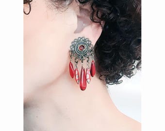 Acquista Nuovi orecchini lunghi da donna con orecchio a nappa a farfallaEarJewelryClip per orecchie senza orecchie forate in Italia a partire da 1.76