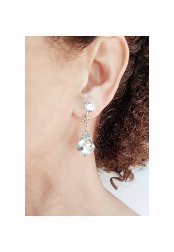 Orecchini Pendenti Orecchini A Goccia Pendenti Lunghi Con Zirconi - Foto 7