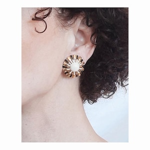 Boucles D'oreilles Vintage Années 60 – Fantaisie Rétro – Bon état