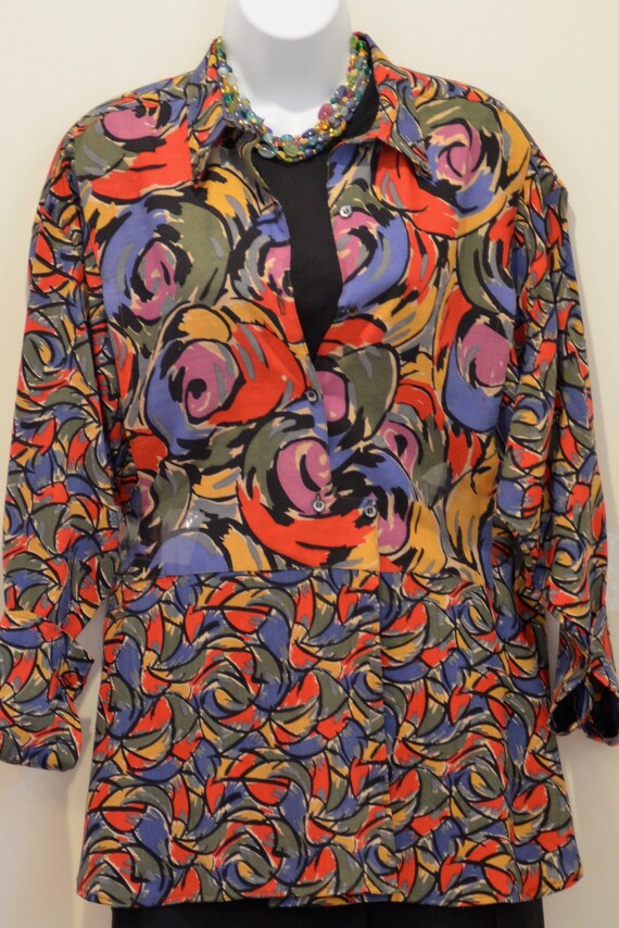 Wendy Dagworthy Fashion Designer Tunic Blouse Vint