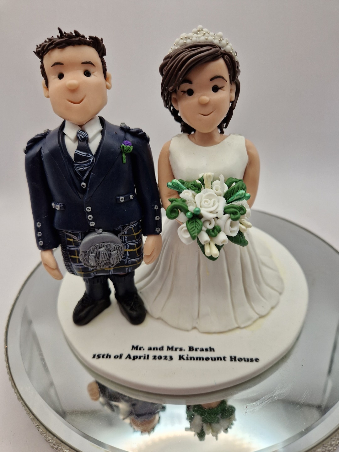 Personalised Cake Topper Kilt Scottish Wedding Personalized Etsy