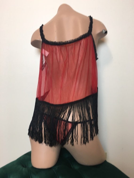 Vintage fringe lingerie set - image 3