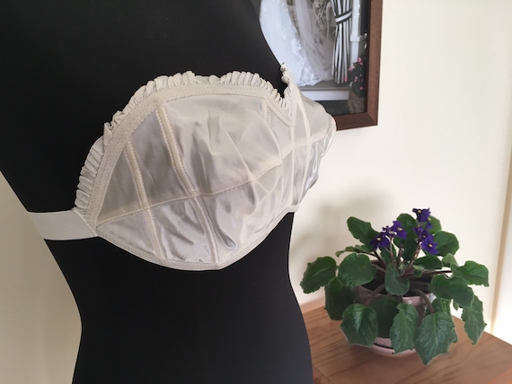 1940s strapless bra // 1940s rayon lingerie - image 5