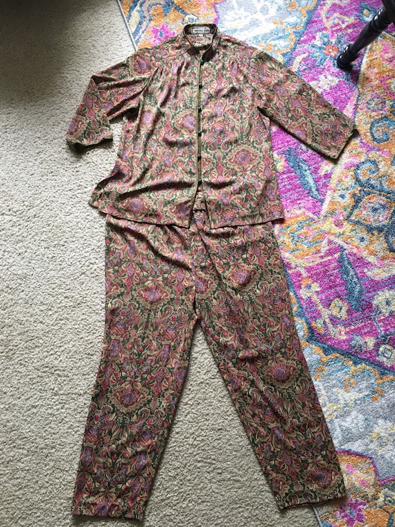 Vintage silk Pajama set