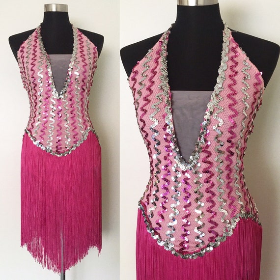 Vintage sequin showgirl dance costume