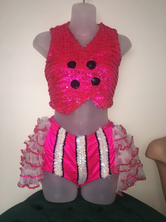 Vintage sequin ringmaster showgirl dance costume