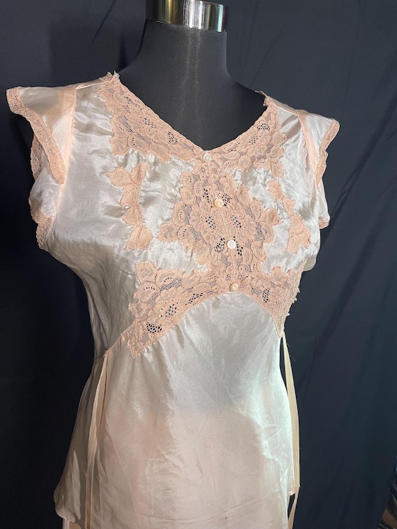 1930s lingerie wide leg pajama set palazzo pants - image 2