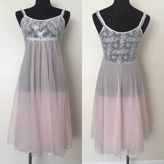Vintage Vanity Fair // 1950s chiffon nightgown