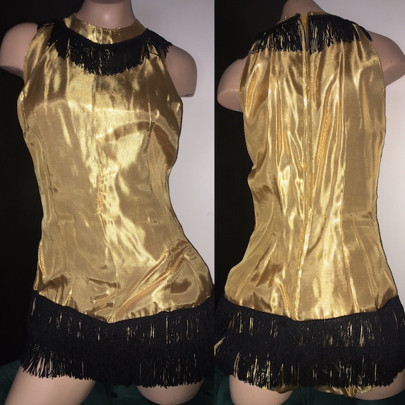 Vintage handmade fringe dance costume