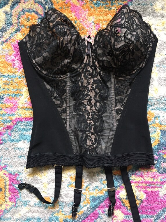 Hollywood Vassarette bustier // 1950s strapless lo
