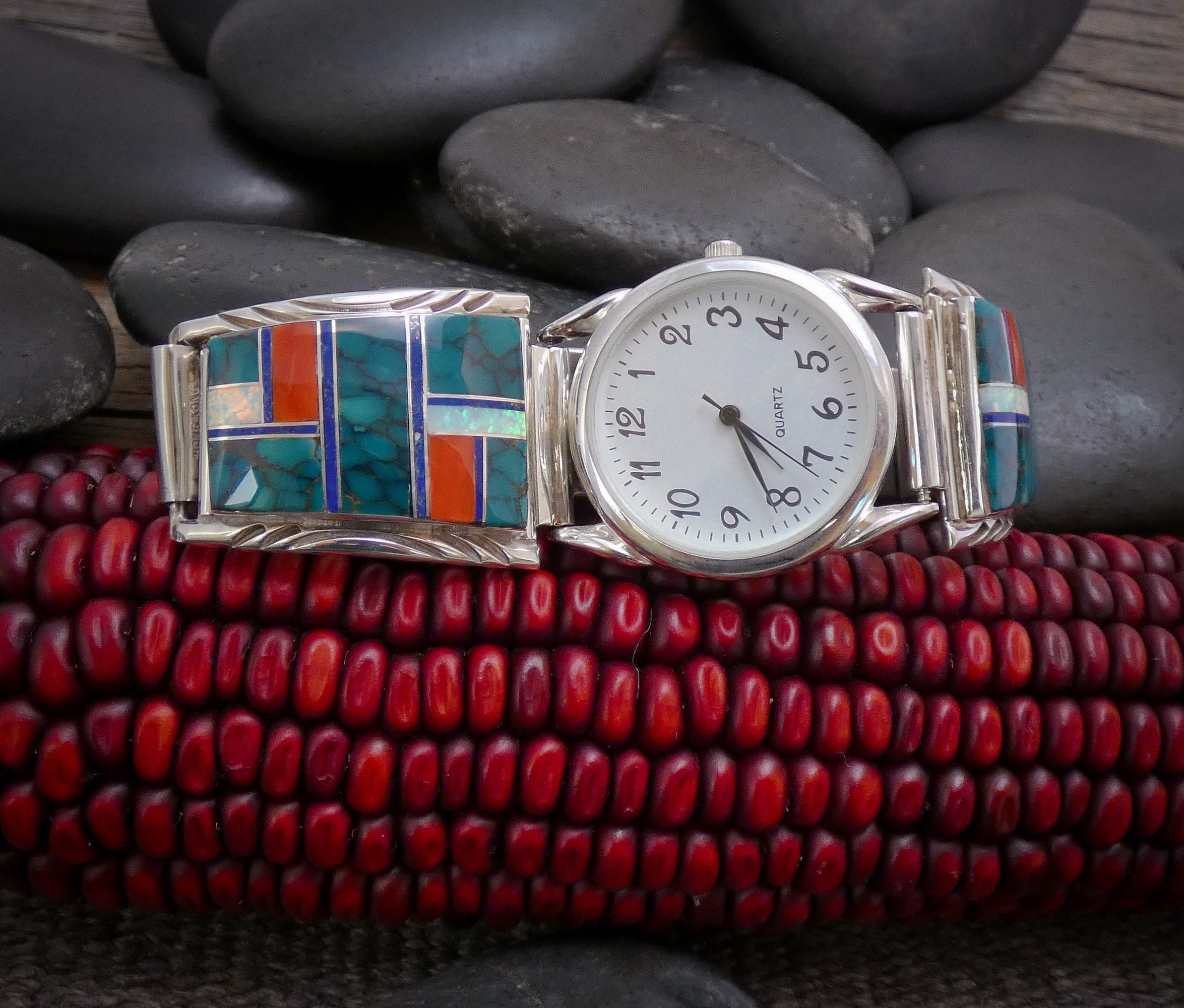 腕時計 Arizona Turquoise Indian Watch Hand Made 腕時計 Arizona Turquoise Indian Watch Hand Made Arizona