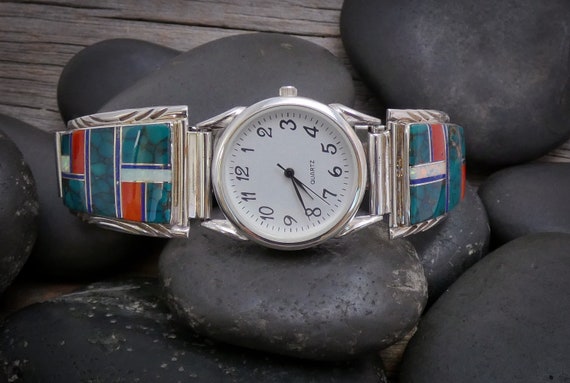 腕時計 Arizona Turquoise Indian Watch Hand Made Arizona Turquoise Indian Watch Hand Made