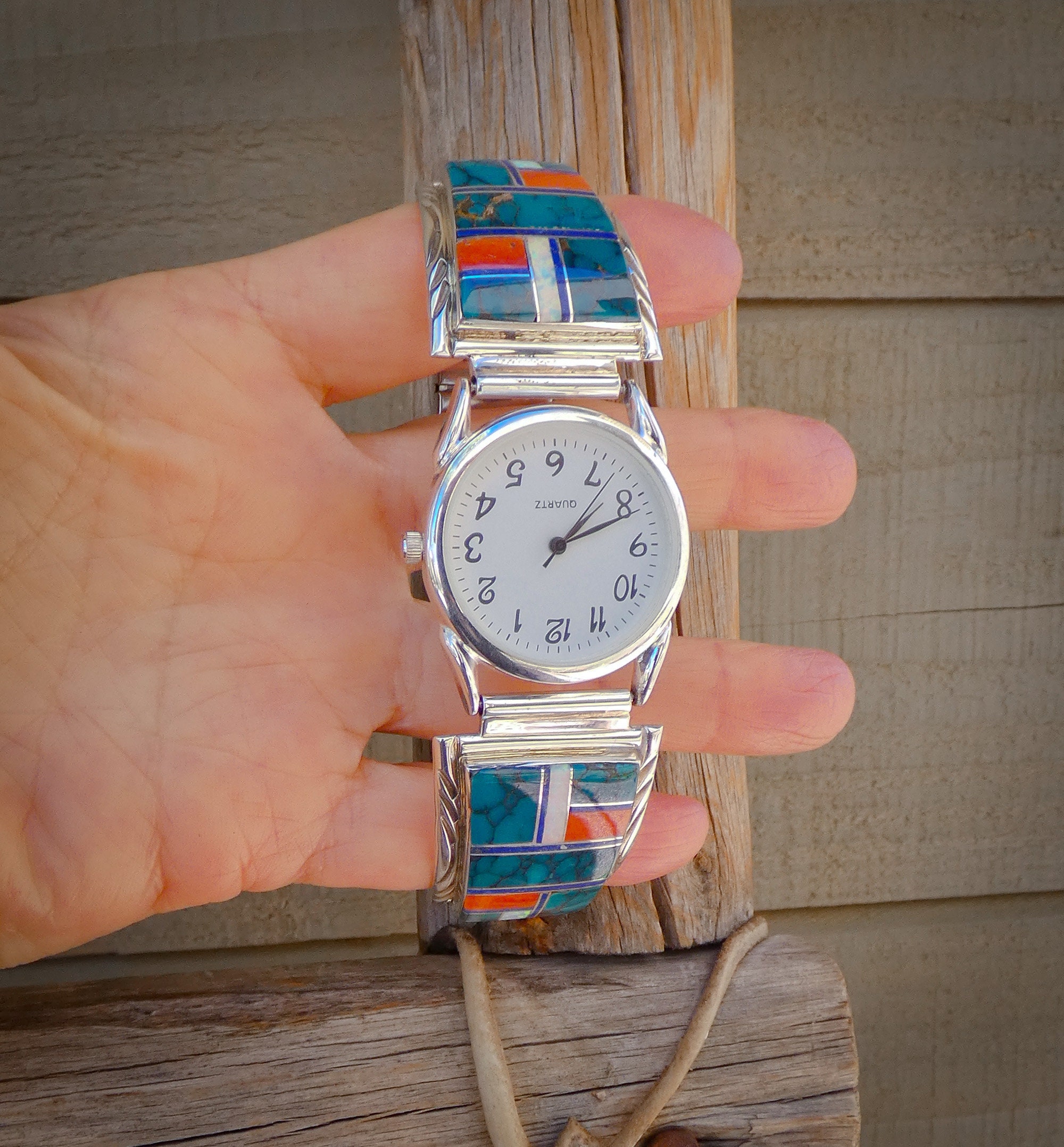 腕時計 Arizona Turquoise Indian Watch Hand Made Arizona Turquoise Indian Watch Hand Made