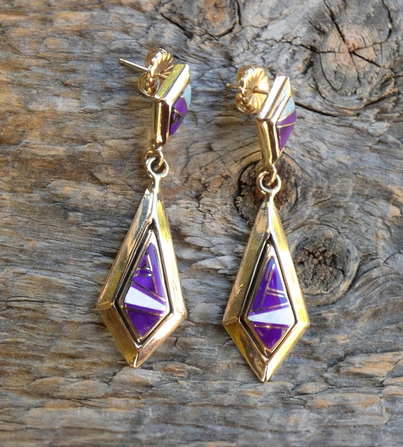 Fab Native American Navajo Authentic Sterling Silver Tubed Sugilite Necklace Fab Native American Navajo Authentic Sterling Silver Tubed Sugilite Necklace