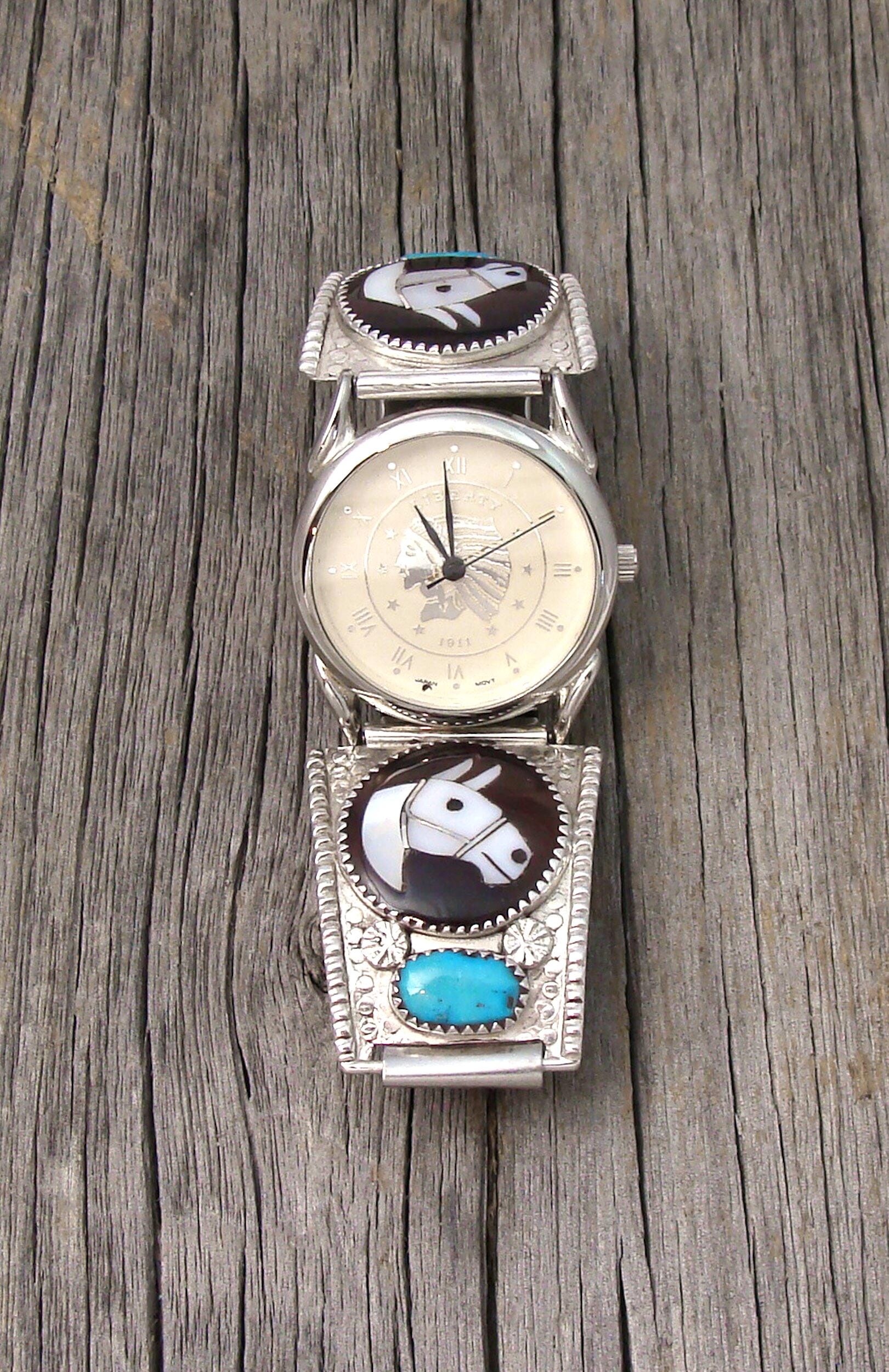 Vintage ズニ族 Zuni シルバー925 デジダルウォッチバンド Vintage ズニ族 Zuni シルバー925 デジダルウォッチバンド