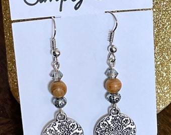 Mandala coin earrings