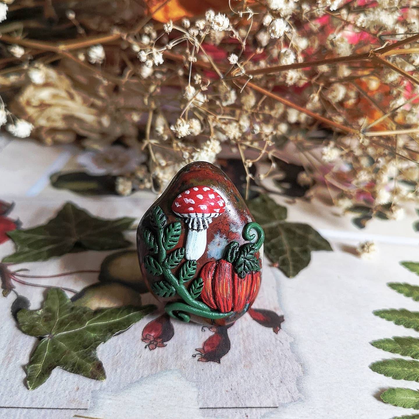 Jaspe Héliotrope Champignon Citrouille