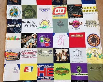 Quilt from shirts Memory Quilt throw blanket from flannel or | Etsy