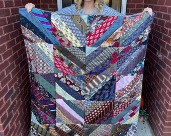 Custom Necktie Quilt - Memory Keepsake Throw
