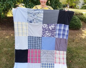 Tshirt blanket, Hugs from Heaven, Memory Blanket, gift for her, gift for him, gift for dad, gift for mom, college gift, graduation gift
