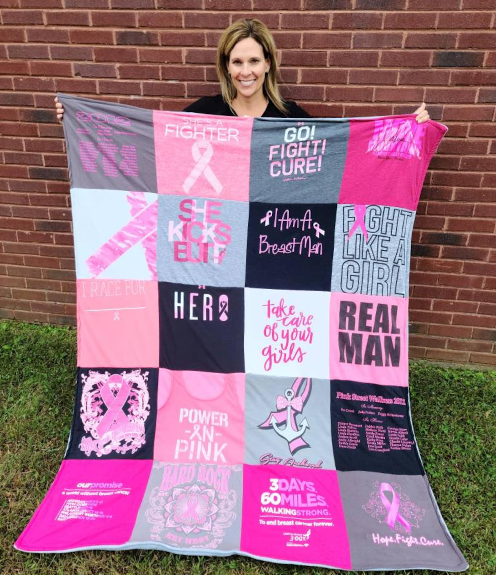 Cancer Gift Fighting Cancer Memory Blanket Birthday Gift Etsy