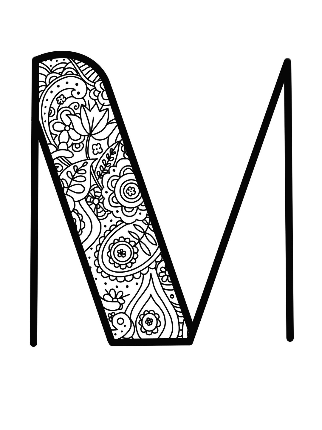 Letter M Sticker Etsy