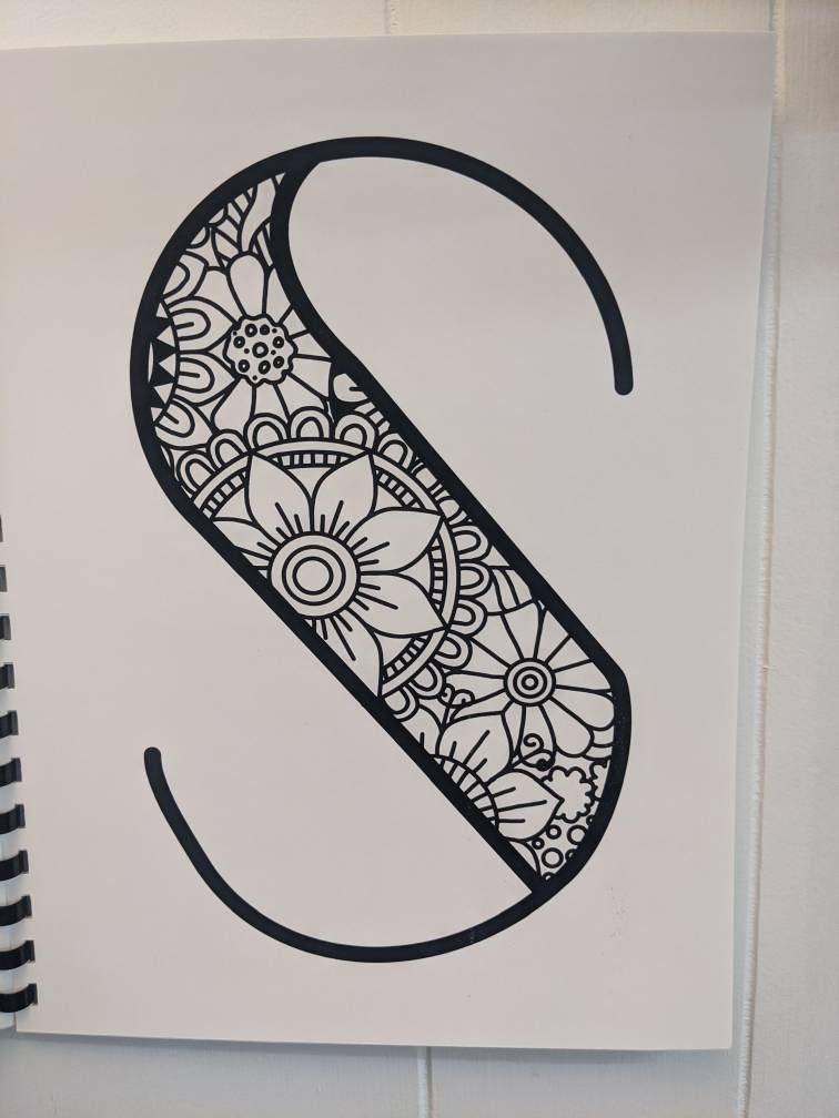 Letter Calming Coloring Book - Etsy