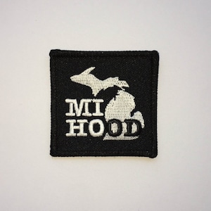MI Hood iron on patch