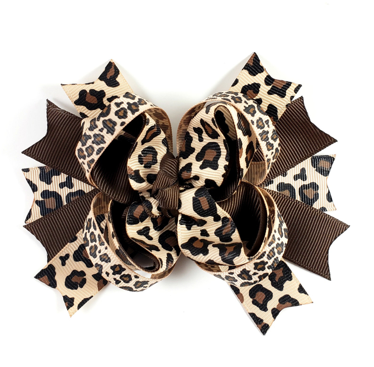 Leopard Hair Bowhair Accessories/little Girl Hair Bow/toddler Etsy