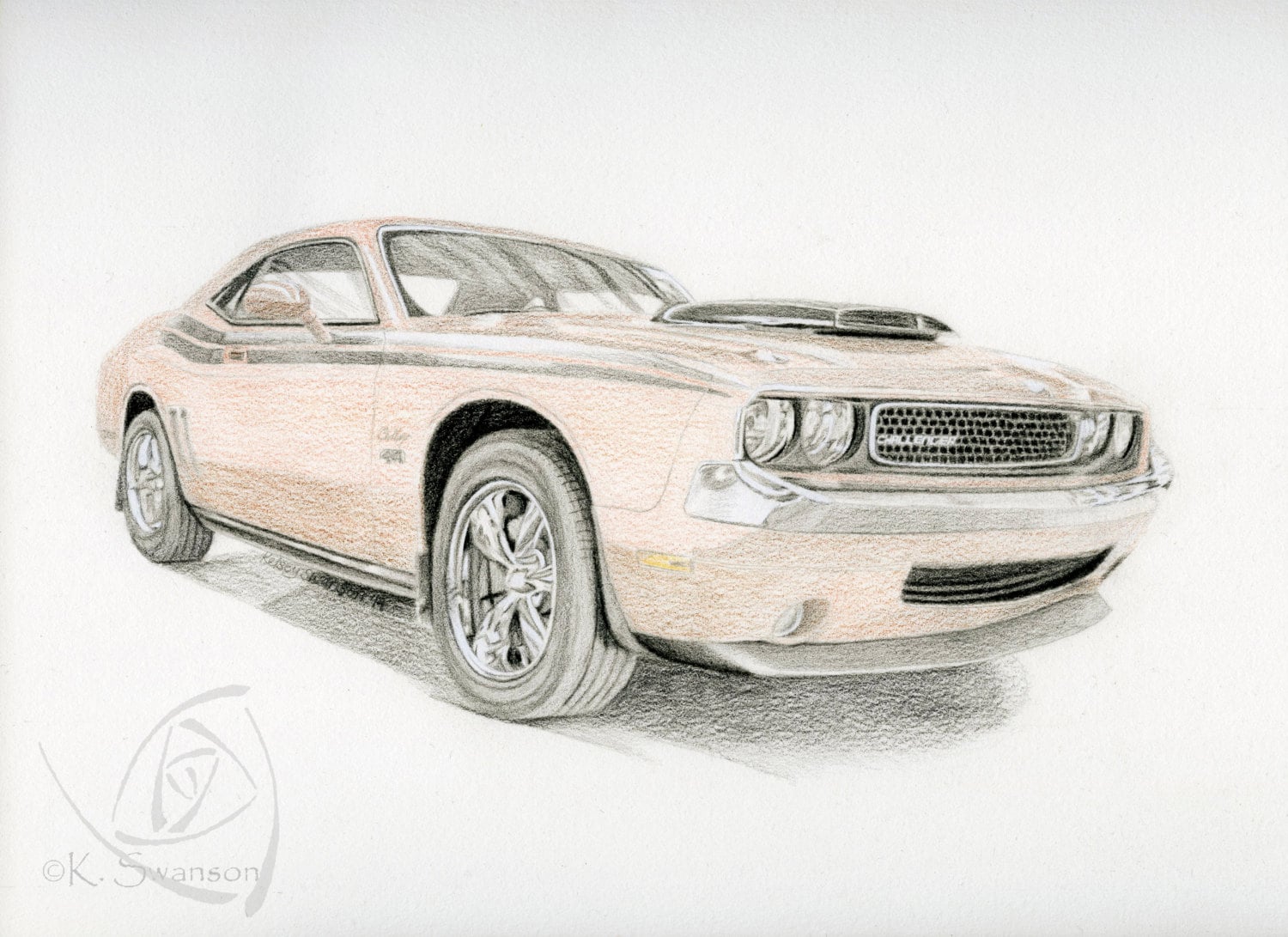 Dodge Challenger Print - Etsy