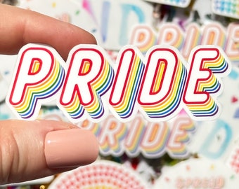 レインボープライドステッカー：LGBTQIA+防水ビニールデカール