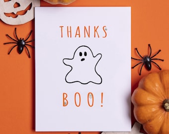 Halloween-spookbedankkaart: griezelige seizoensgroet
