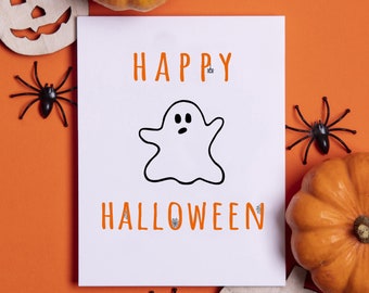 Happy Halloween-spookkaart: griezelige seizoensgroet