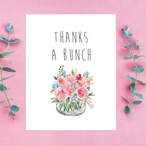 Danke Ein Bündel Blumen Dankeschön-Grußkartenset, Geschenk für Freund, Osterkarte, Blumenfrühlingskarte, Blumenkarte, Muttertagskarte Made in USA