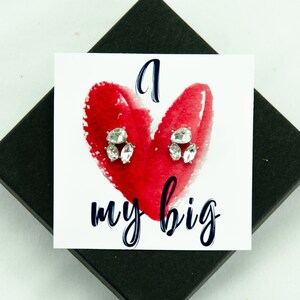 I Love My Big Sorority Card Jewels Stud Gift, Big Little Reveal Jewelry Gifts, Sorellanza greca, Reclutamento di sorority, Sorellanza