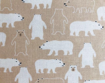 Children's Polar Bear Fabric: 100% Cotton, Kids Design