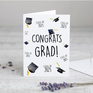 Congrats Grad 2025 Graduation Greeting Card,2025 College Grad Card,2025 High School Graduation Card,New Job Card, Congratulations Card