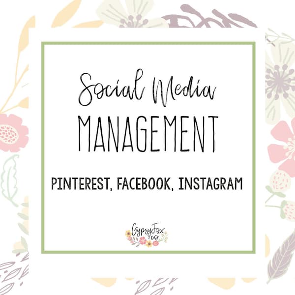 Pacchetto di gestione dei social media - Guida di Social Media - Social Media Manager - Guida di Pinterest - Post di Instagram - Gestione Facebook